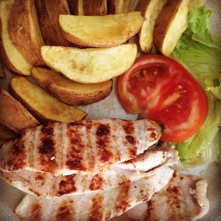 Bifes de peru, para o menu